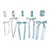 Fundal de Perete cu Arcuri din Panglică Roz Albastru Alb Decor de Perete cu Arcuri din Satin pentru Petrecere de Logodnă Nuntă Petrecere Burlăcițelor Zi de Naștere Petrecere Baby Shower