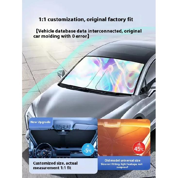 Auto Parts For BYD Sealion 7 EV 2024~2025 Car Front Window Sun Visor Blocks UV Refletive Parasol Sunshade Protector Cover