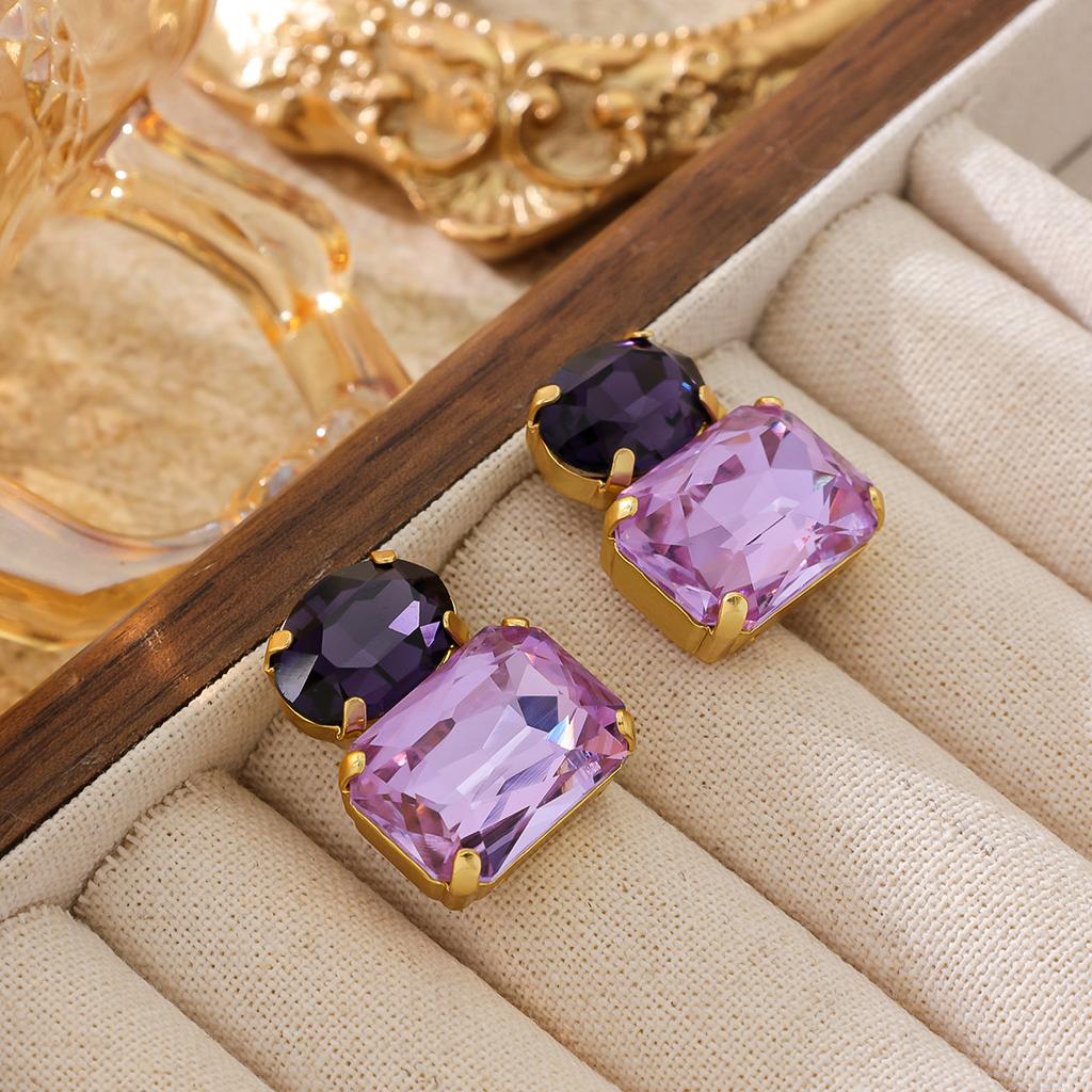 925 Silver Needle Fashionable Temperament Compact Earrings Women 2025 New Three-dimensional Personality Square