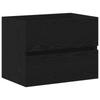 Waschbeckenunterschrank, Eiche Schwarz, 60x38,5x45 Cm, Holz
