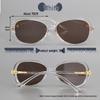 2025 Women's High-End Crystal Sunglasses with Tea-Colored Lenses and Full-Frame Protection
