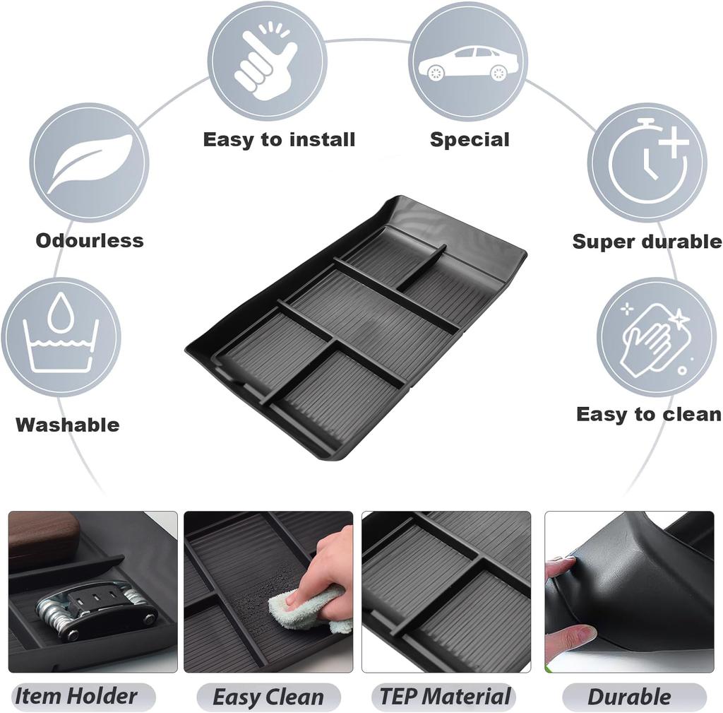 Armrest Storage Box Center Console Lower Organizer for 2025 2025 Honda Prologue EV / 2025 2025 Acura ZDX Floor Secondary Car Box