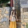 Bohemian Korean-Style Tassel Camisole Dress & Layered Lace Cover-Up Set for Women (Summer)