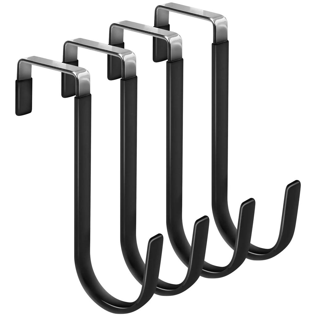 Door Hook with Rubber No Need for Drilling Cabinet, Wardrobe Door Rear Anti Slip Hook Over The Door Organizers