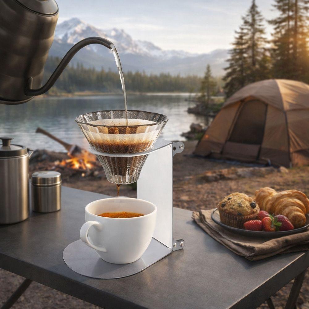 Portable Coffee Drip Stand Folding Hand Brew Bracket Coffee Filter Holder  Office Use