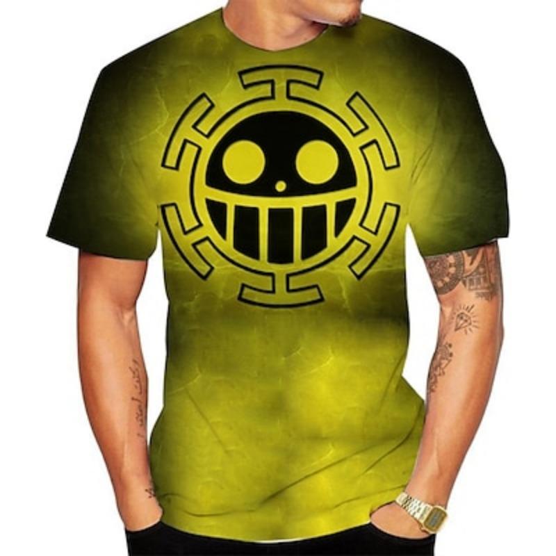 One Piece Monkey D. Luffy T-shirt Anime Cartoon Anime 3D 3D Harajuku Graphic For Couple's Men's Women's Adults' Back To School 3D Print