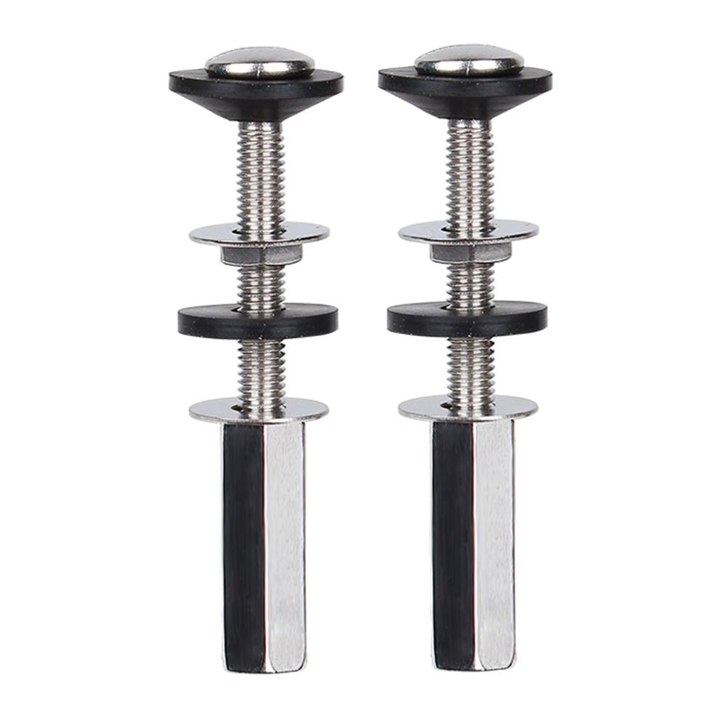 Stainless Steel Bolt Through Kit Practical Toilet Tank Screws for Connecting The Toilet Cistern To Pan Include Bolts