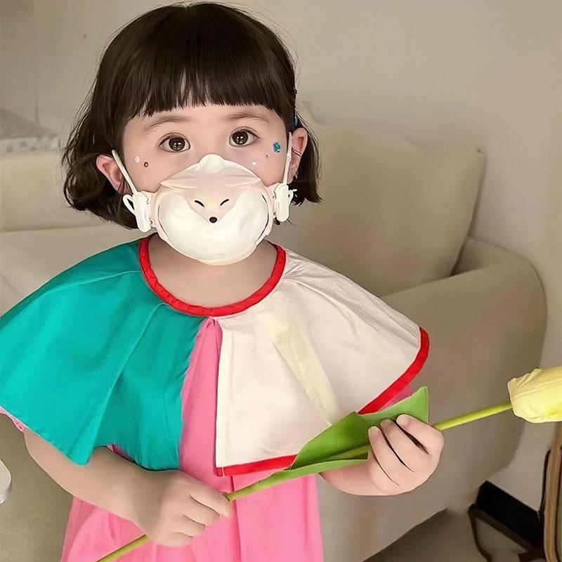 Girl Doll Neck Puff Sleeves Dress Skin-friendly Breathable Cute Princess Dress