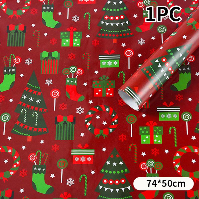 Wholesale Christmas Gift Wrapping Paper Christmas Gift Box Flower Paper Santa Claus Reindeer Christmas Tree Decorative Paper