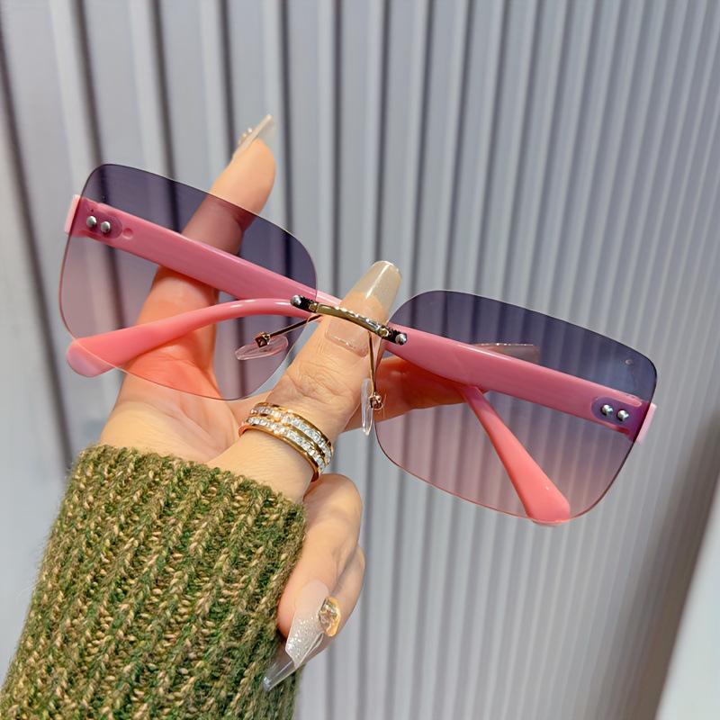 Women's Frameless Sunglasses: Sun Protection & Versatile Style, European & American Design
