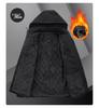 2025 Plus Size Men's Autumn/Winter Cotton Fleece Hooded Jacket