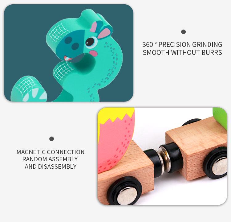 Magnetic Number Train Blocks: Colorful Wooden Educational Toy for Early Childhood