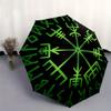Viking Vegvisir Compass Norse Runes Symbol T Shirt Umbrella, Portable 3 Fold Compact Umbrella for Men & Women,S101