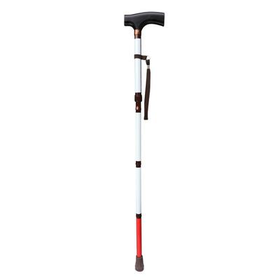 Safety Cane for the Visually Impaired, Aluminum White Cane with 4-Stage Folding Support Cane for Body Support