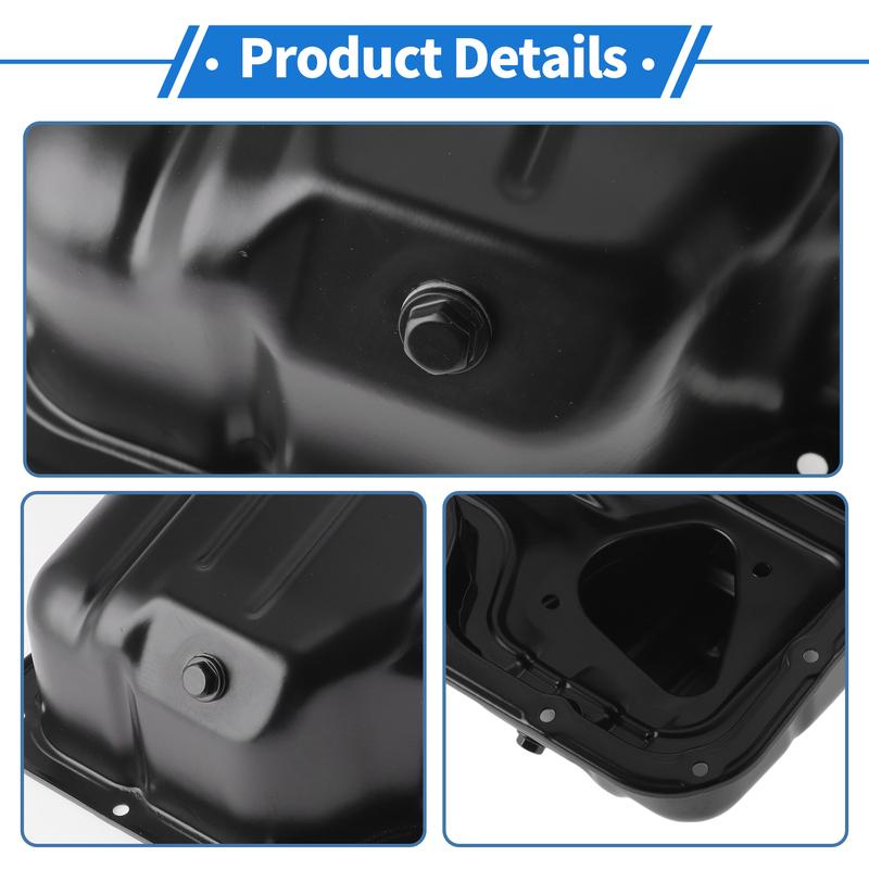 UXCELL No.264314 Engine Oil Pan for Toyota Corolla 1998-2008 Aluminum Alloy Black