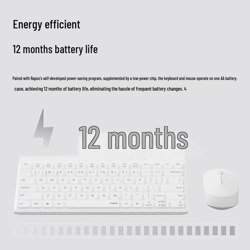 Rapoo 8000GT Upgrade Multi-Mode Wireless Keyboard & Mouse Combo