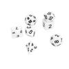 21Pcs Multi Sided Dice Set Waterproof Safe Practical Puzzle Tabletop Game Polyhedral Dice Kit White
