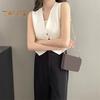 Women Waistcoat Vest Vintage Sleeveless Dressy Suit Casual Button Up V-Neck Tuxedo Vest for Daily Wear Office Dating Street