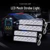 Car Grille LED Warning & Atmosphere Light - Motorcycle-Compatible, One-to-Four Flashing Net Light