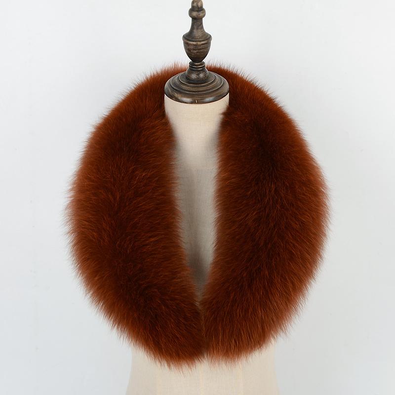 Real Fox Fur Collar Women Winter Natural Fur Scarf Fluffy Fur Shawls For Women Collars Men Coat Large Size Neck Warmer Scarves
