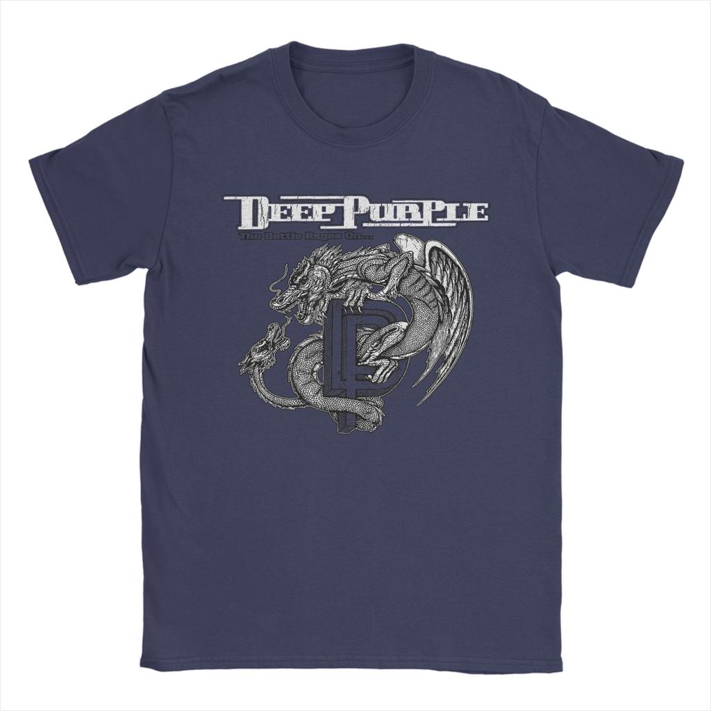 Deep Purple Official Battle Rages On Cotton TShirt For Unisexs Summer O Neck Harajuku Tee Shirt Big Size Printed Clothing