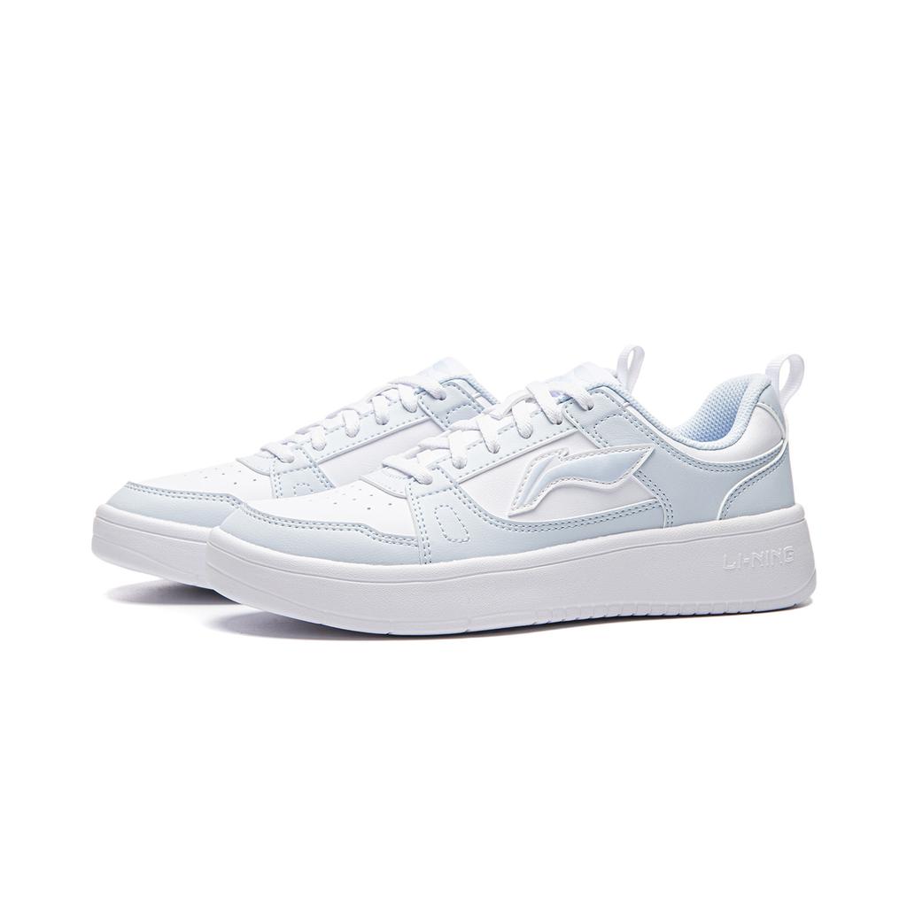 Li Ning Sky Skateboard Shoes Women's Low Top White Blue Multicolor AGCW492-3