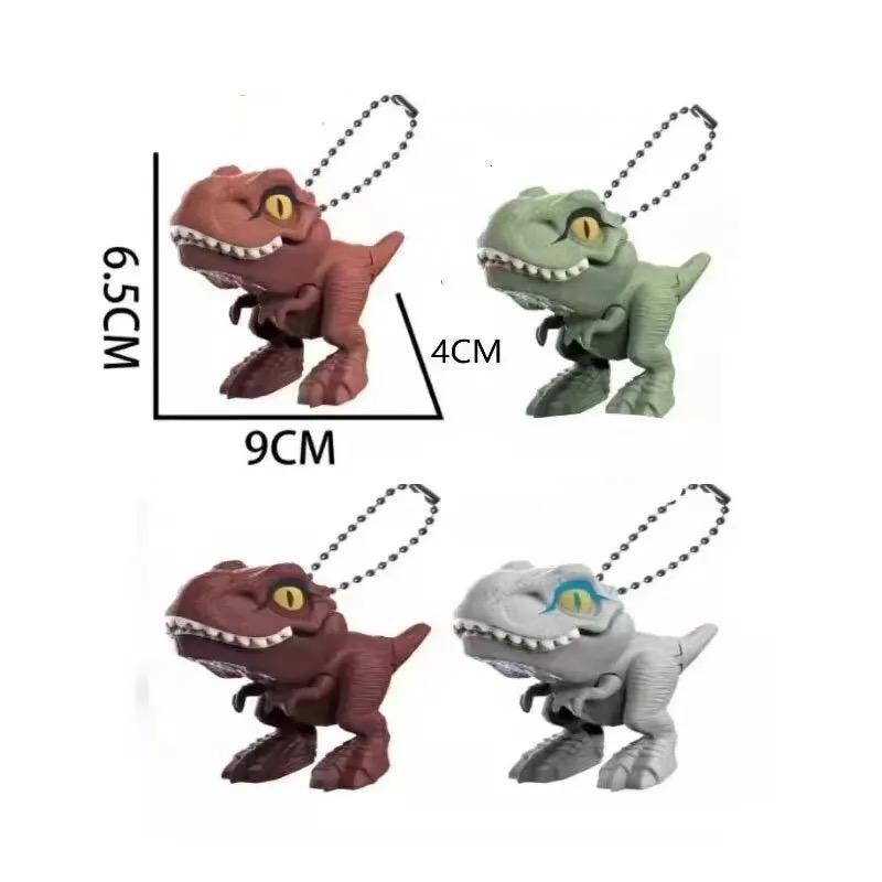 4pcs/Sets Finger Dinosaur Anime Action Figures Playthings Funny Lnteractive Biting Hand Creativity Tricky Tyrannosaurus Model