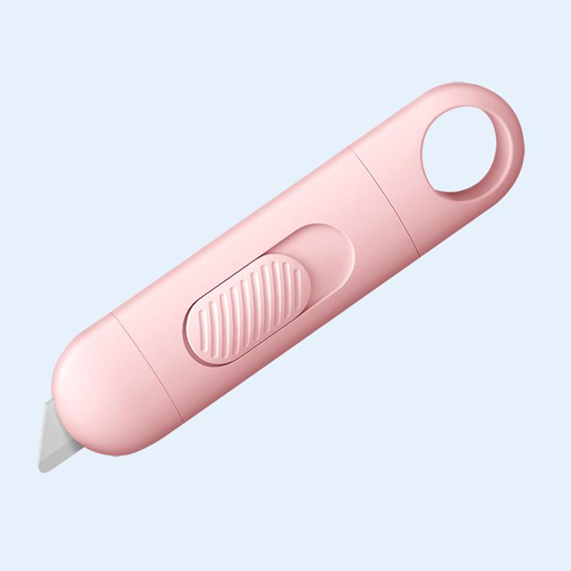 Portable Mini Ceramic Utility Knife, Safe Blades Box Packaging Opener Cutting Tools With Keychain Hang Hole, Locks Into Position