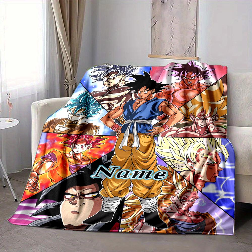 Custom 1pc Dragon Ball Z Adventure Blanket, Soft And Comfortable Blanket, Casual Warm, Camping Travel Blanket, Birthday Gift Q91236