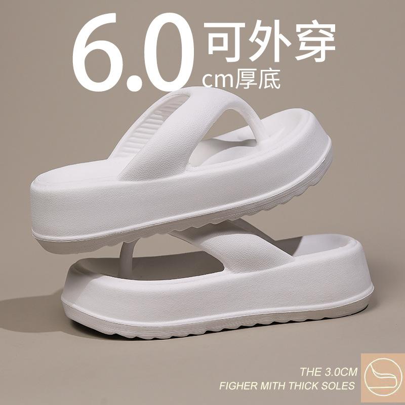 

2025 Женские сандалии на платформе Женские шлепанцы Сандалии на каблуке из ЭВА для женщин Модные пляжные шлепанцы Уличные мягкие шлепанцы-облака на каблуке 36-37 белый