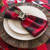 4pcs Christmas Style 30x45cm Tablecloth Napkins, Durable Polyester Thickened Pads, Reusable Kitchen, Dining Napkins Cloth