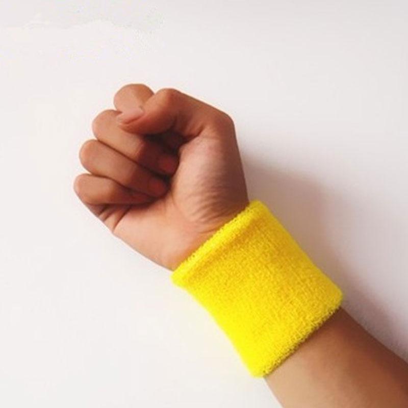 1Pcs Wrist Sweatband Tennis Sport Wristband Volleyball Gym Wrist Brace Support Sweat Band Towel Bracelet Protector 8x8cm