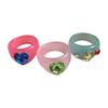 Exaggerated Geometric Ring Candy Color Big Dome Plain Ring Resin Rhinestone Ring  Women