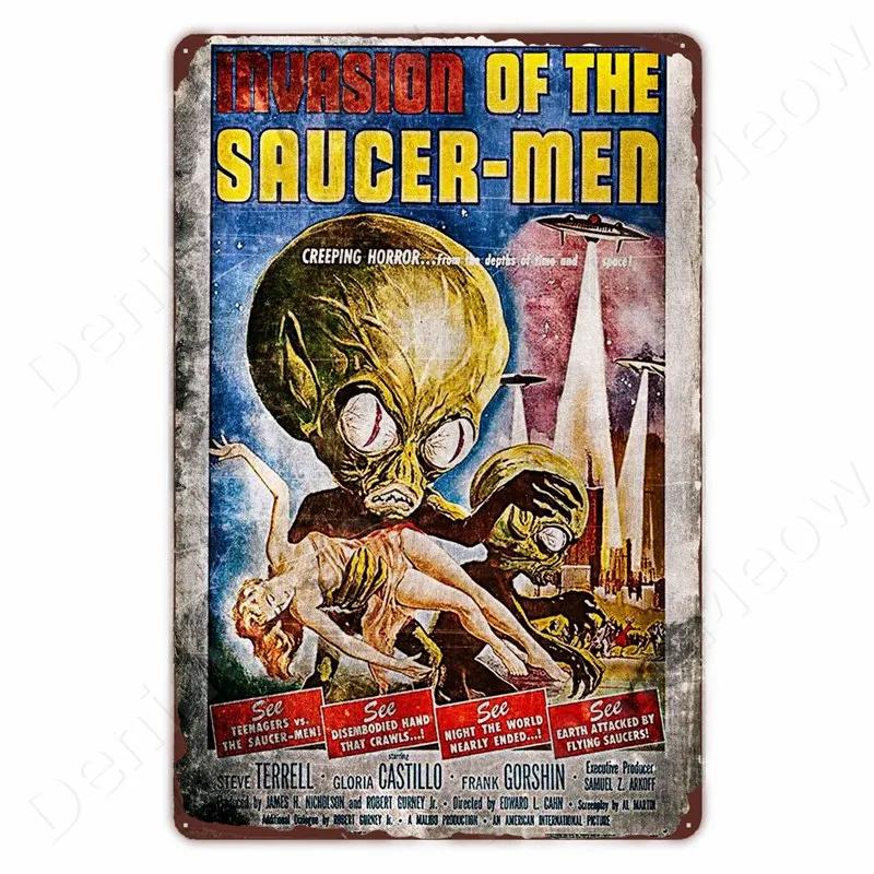Retro Metal Cinema Movie Poster Vintage Metal Sign Wall Art Decor Aesthetic Living Room Decoration