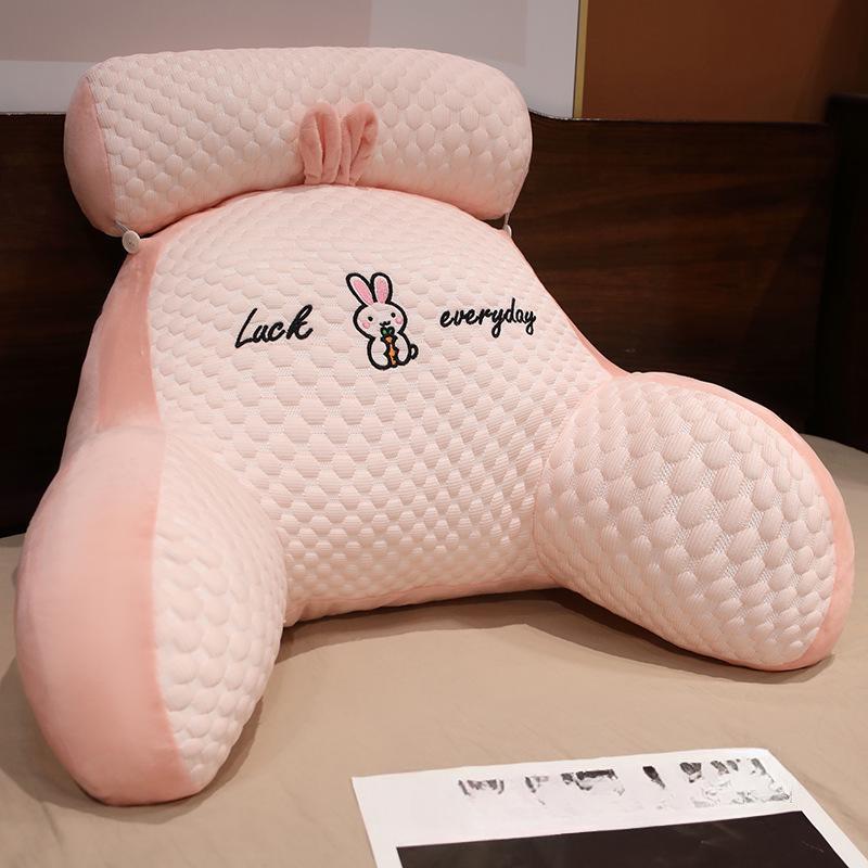 Large Soft Bedside Pillow - Cozy Back Cushion for Girls