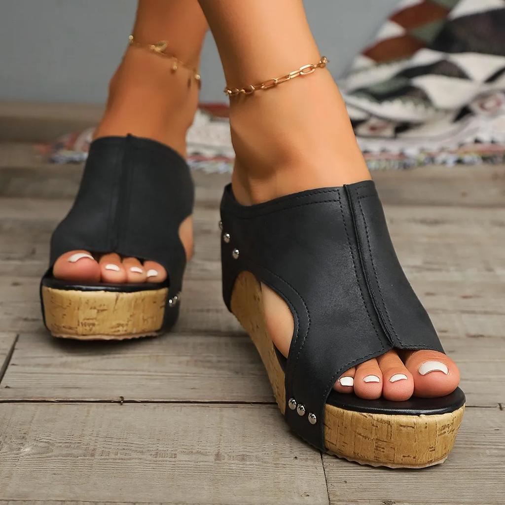 Fashion 2024 Women Wedges Sandals Summer New Fashion Platform Sandals Comfortable Breathable Shallow Sandals Hot Beach Shoes for Women