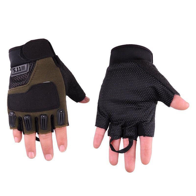 Mens Military Army Half Finger Gloves Tactical Fingerless Motorcycle Cyclin OH