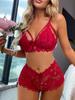 Role Play Lingerie Women's Sexy Mesh PU Leather Splicing See-through Slim Hanging Neck Free Temptation Erotic Open Anal Bodysuit