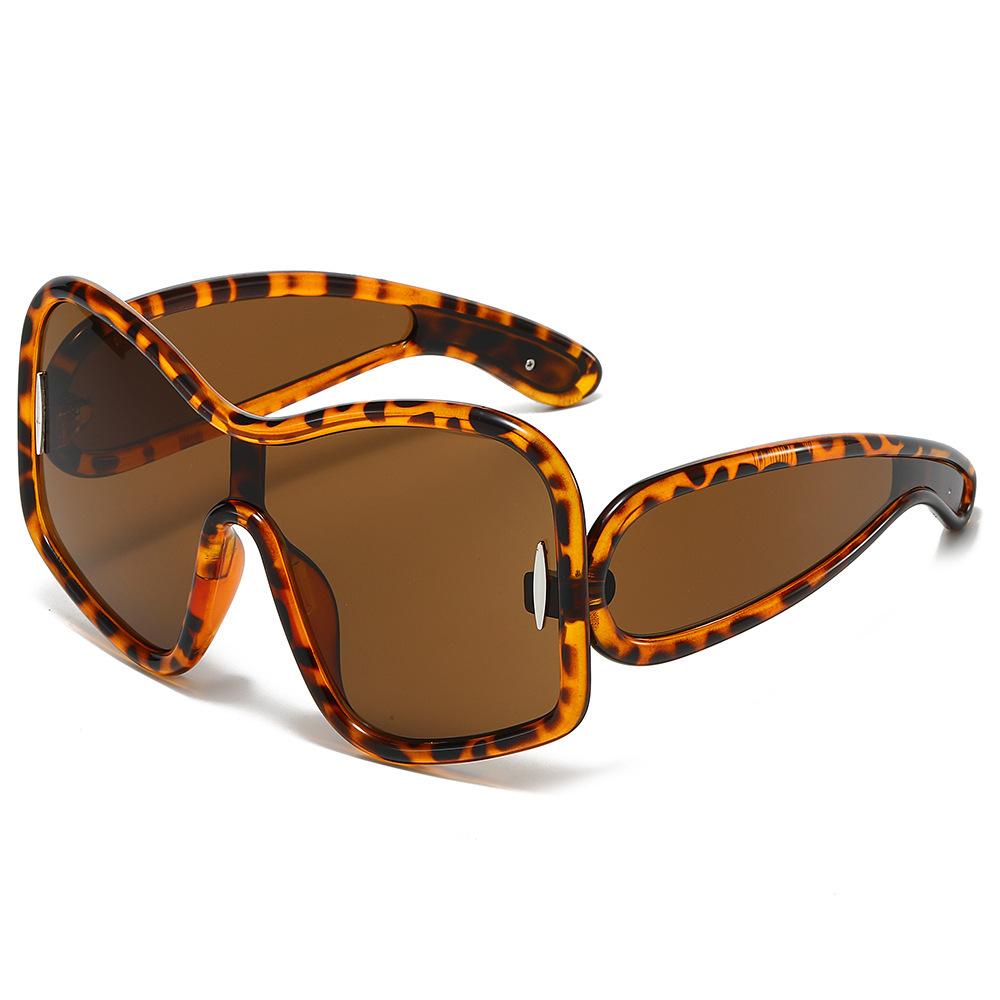 The Same Windproof Glasses, Wind One-Piece Large-Frame Sunglasses Y2K Future Technology Feeling Street Show Sunglasses
