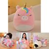 Cute Unicorn Plush Toy Bat Pillow For Kids Rainbow Pig Cat Cow And Bat Designs 35cm
