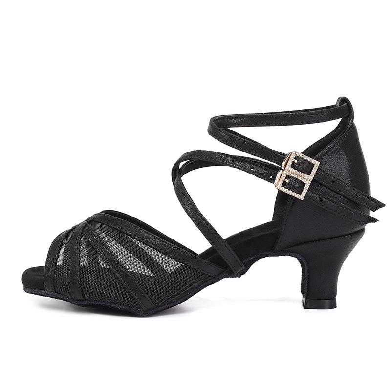 Síťované boty na latinskoamerické tance pro dospělé ženy profesionální střední podpatek moderní společenské taneční boty tango salsa na podpatku 5 cm
