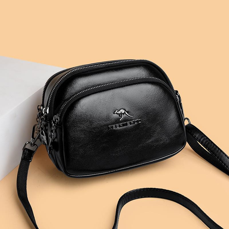 Soft leather small bag women's new fashion women's messenger bag versatile shoulder satchel