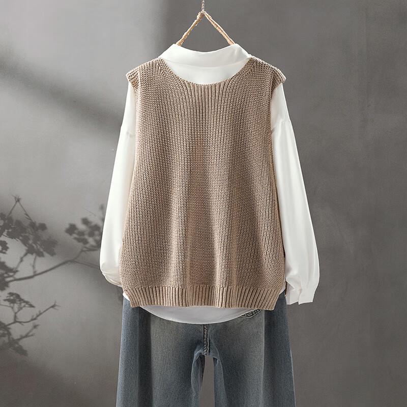 Sybill She Women's Artistic Color-Block Pullover Vest