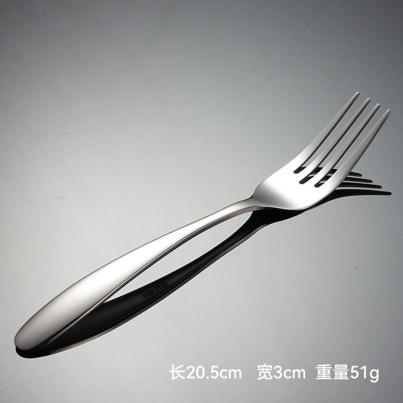 Furculiță și lingură pentru mâncare occidentală din oțel inoxidabil 304, tacâmuri cu specificații multiple, lustruire oglindă, cadou corporativ, furculiță pentru fructe 028