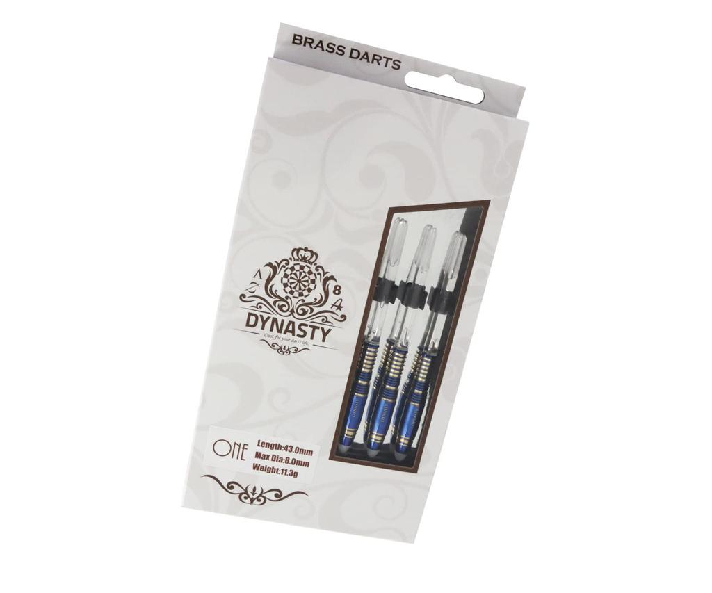 Dynasty Brass Darts Set ONE Deep Blue Brass Darts Barrel