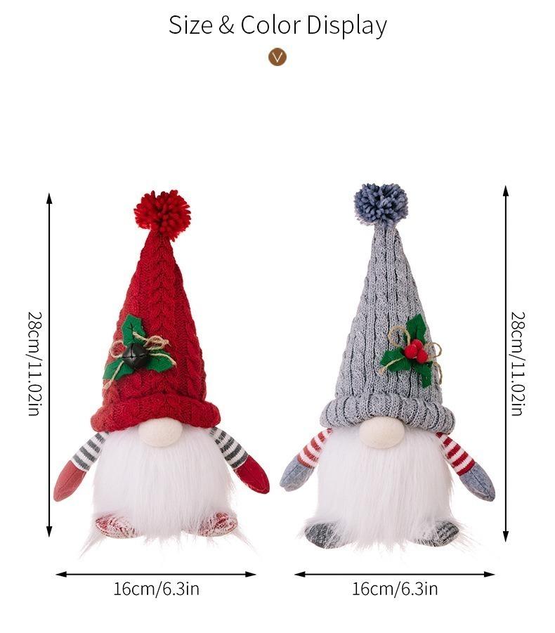 2025 Gnome 30cm Christmas Decorations Light Up Christmas Gnomes Plush Doll Ornaments Knited Elf Dwarf Gift Home Table Decoration