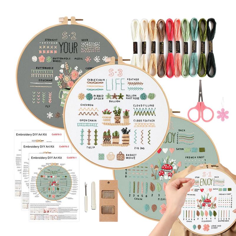 

Easy Embroidery Kit Adult Embroidery Kits Hand Embroidery Kit Learn 33 Different Stitches Adult Embroidery Kits For Home United States