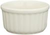 Banko Ware Oven-Safe Soufflé Cocotte (Small) Plates, Set of 2, White Vertical Stripes, Approx. 9cm Diameter, Microwave Safe, 06578-2