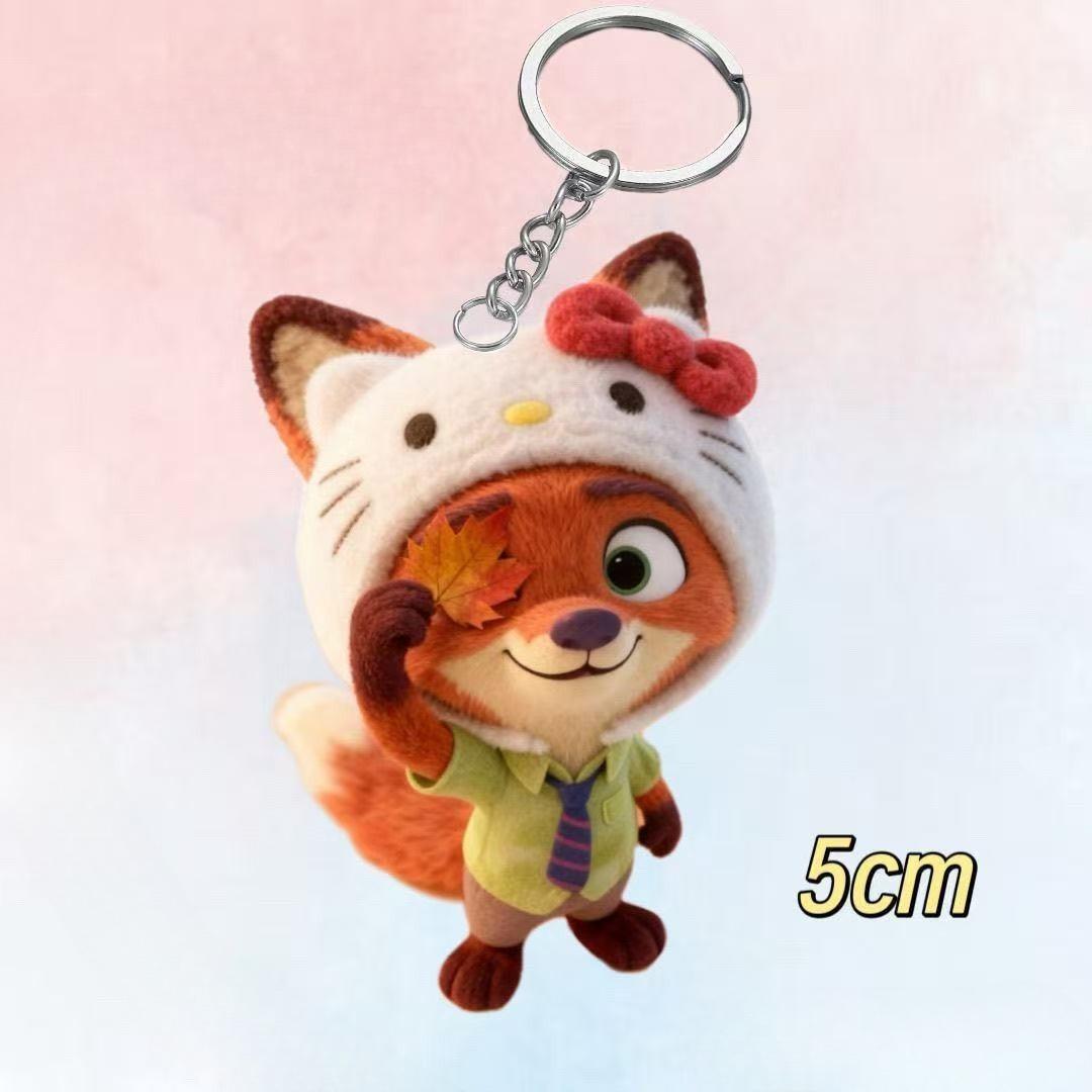Animal periphery cartoon couple acrylic schoolbag keychain pendant gift