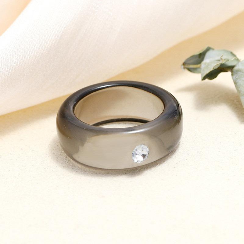 

Круглі кільця Квадратні Кришталеві Прозорі Барвисті Прості Геометричні Акрилові 2cm